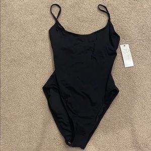 Anne Cole black one piece bathing suit.